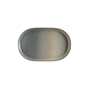 Hornfels Ripple Oval Plate 15 cm