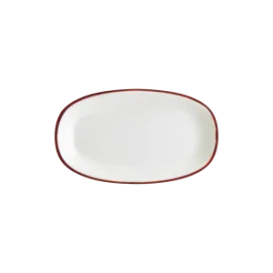 Linea Burgundy Gourmet Oval Plate 15*8.5 cm