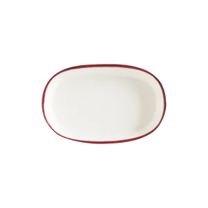 Linea Burgundy Hygge 10cm Oval Plate