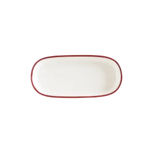 Linea Burgundy Hygge 14cm Oval Plate