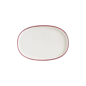 Linea Burgundy Hygge 34 cm Oval Plate