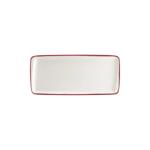 Linea Burgundy Moove Rectangular Plate 34*16 cm