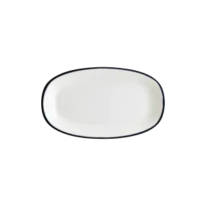 Linea Black Gourmet Oval Plate 15*8.5 cm
