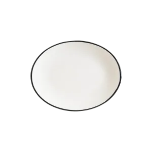 Linea Black Moove Oval Plate 31*24 cm