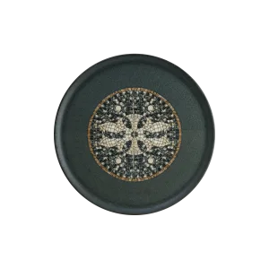 Mesopotamia Mosaic Anthracite Gourmet Flat Plate 32 cm