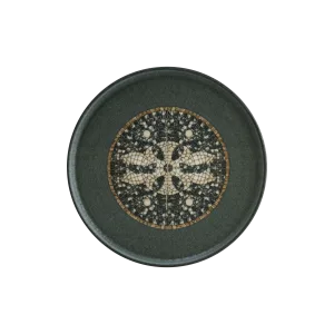 Mesopotamia Mosaic Anthracite 16cm Hygge Flat plate