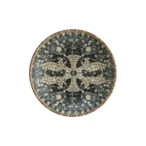 Mesopotamia Mosaic Black Bloom Deep Plate 23 cm 1000 cc