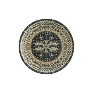 Mesopatamia Mosaic Black Gourmet Flat Plate 19 cm