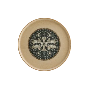 Mesapotamia Mosaic Wood 22cm Hygge Flat Plate