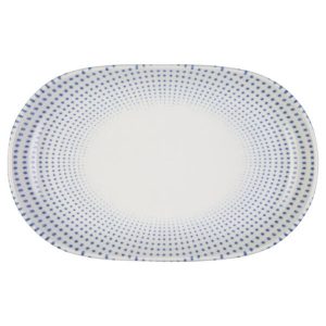Id Fine Harmony Blue Magnus Oval Boat Plate 18 cm