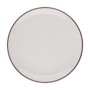 Id Fine Modest Maroon Lona Flat Plate 25 cm
