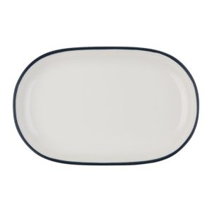 Id Fine Modest Navy Oval Boat Plate 23 cm