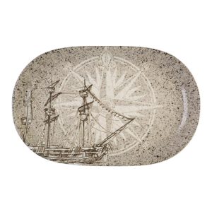 Id Fine Piri Oval Boat Plate 28 cm
